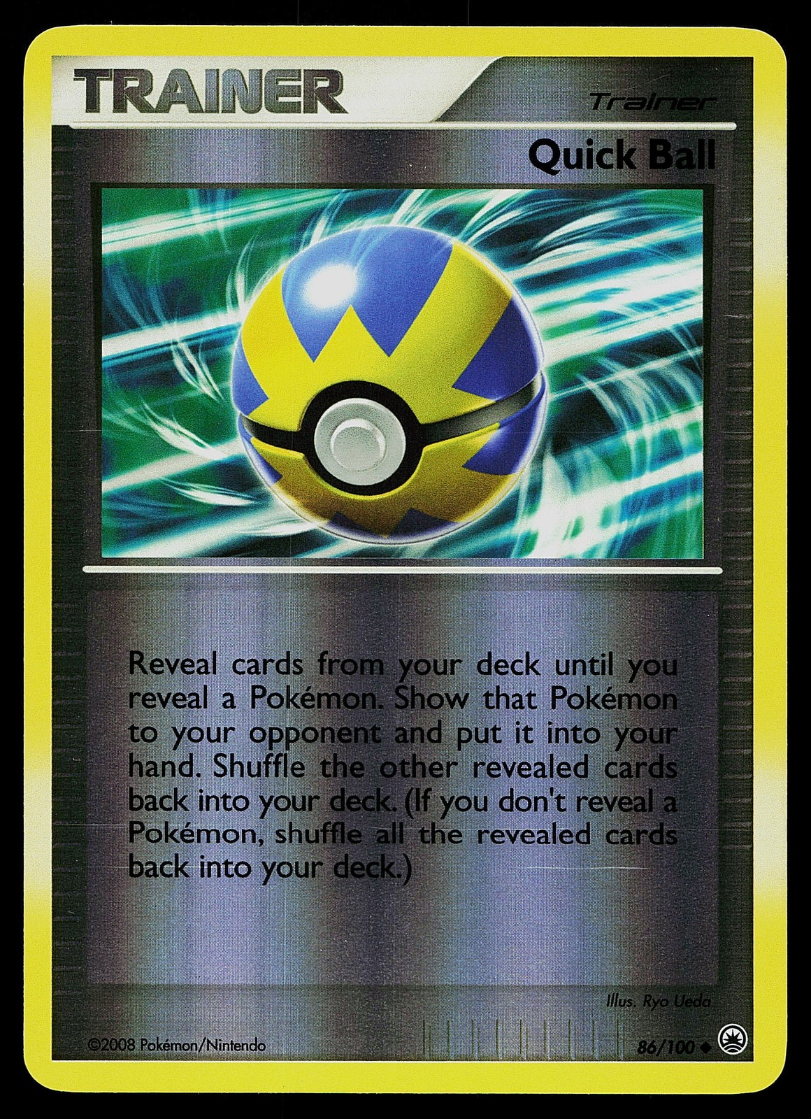Pokemon Card - Quick Ball Majestic Dawn 86/100 Uncommon Reverse Holo