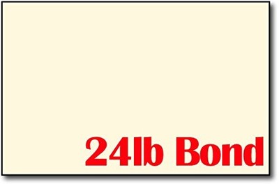 Cream Natural 24lb Bond 5 1/2'' x 8 1/2'' Sheets Half Letter Size - 500 Sheets