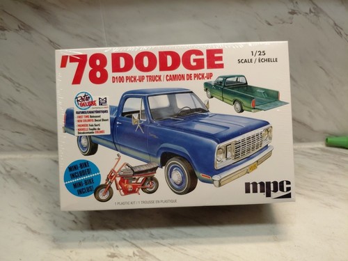 MPC '78 DODGE D100 PLASTIC MODEL PICK-UP TRUCK KIT 1/25 SCALE skill 2 MPC901 NEW