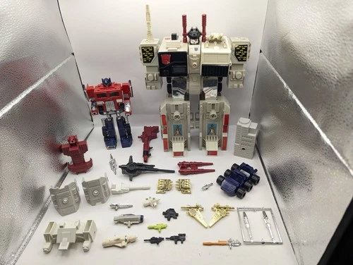 TRANSFORMERS G1 VINTAGE Big! 80s Hasbro Parts Lot Prime Metroplex Cassettes READ
