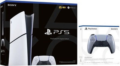 Sony PlayStation 5 Slim Digital Console with Extra Sterling Silver Controller — eSwappa Store