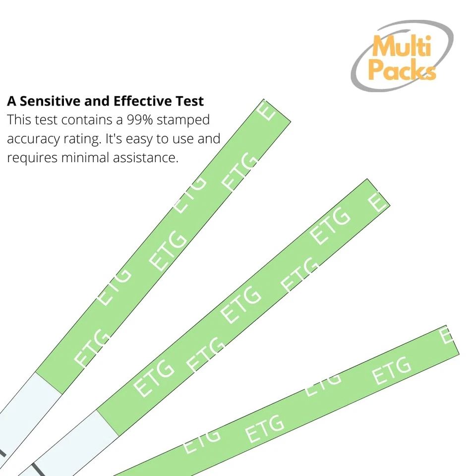 Tiras reactivas de alcohol ETG - 80 horas de detección, resultados instantáneos, paquete de 25 Foto 4 de 4