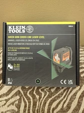 Klein Tools 93MCLG Green Mini Cross-Line Self-Leveling Laser Level, 50-Foot, NEW