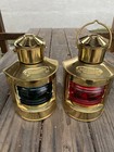 NOS Pair Vintage DHR Holland 8311 Brass Navigation Lanterns  — photo 1