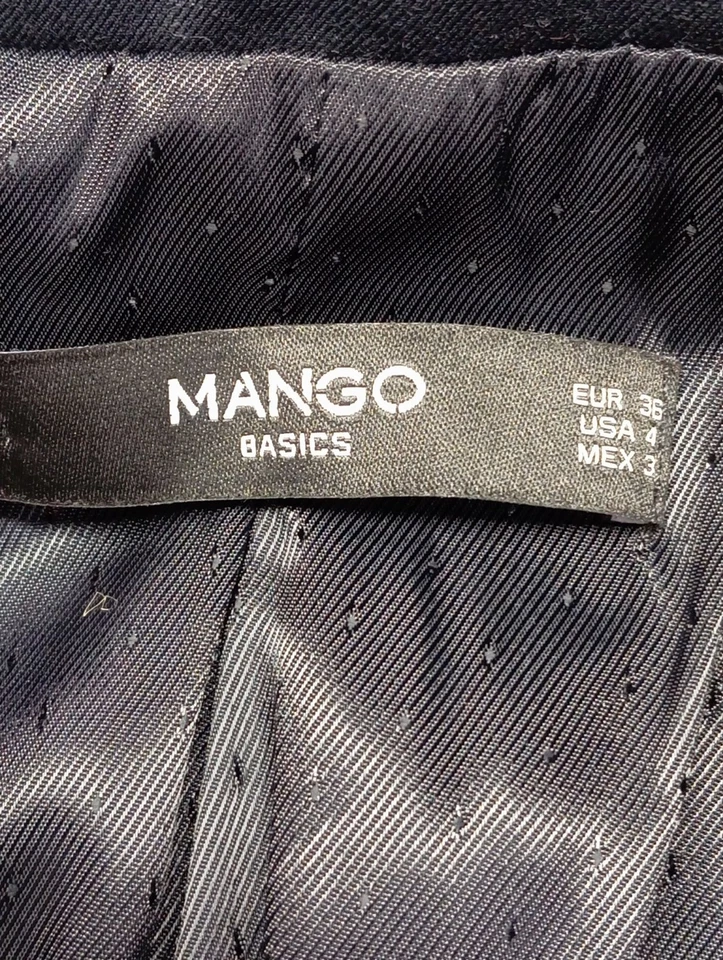 MANGO Blazer clásico Mujeres Blazer Talla EU 36 azul look casual - Imagen 4 de 4