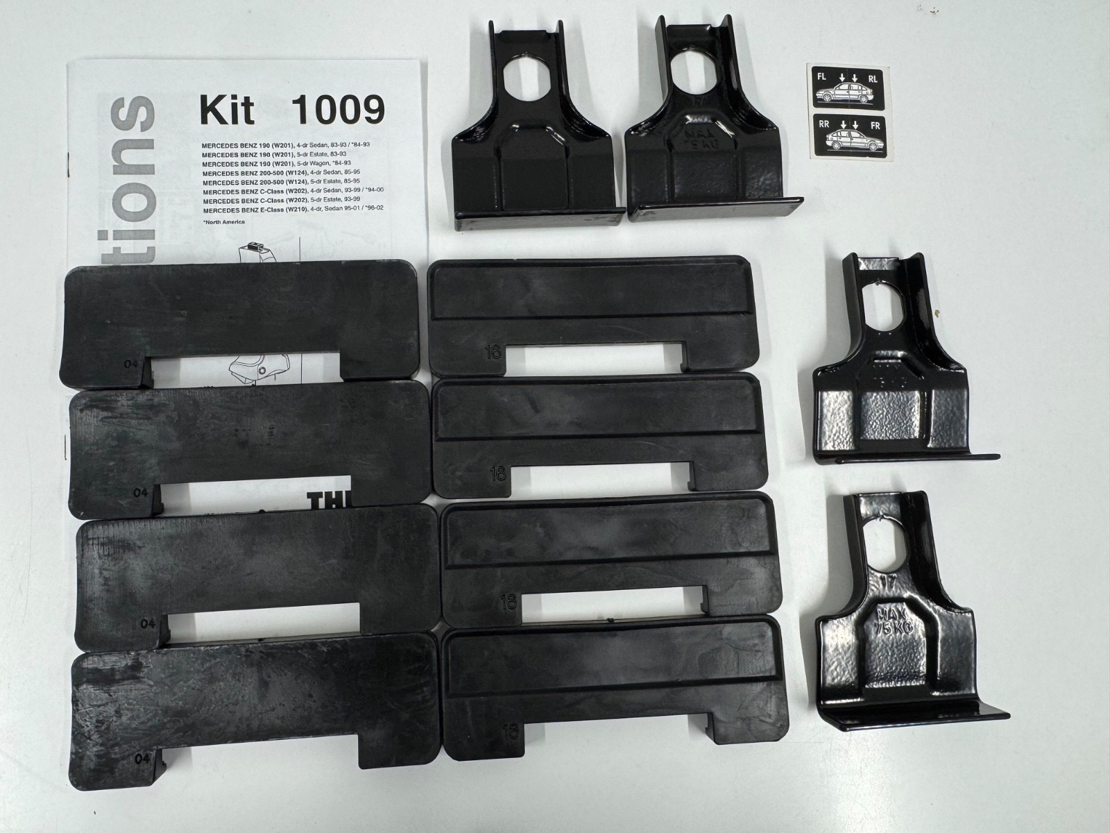 THULE FITTING KIT 1009 no box Fits MERCEDES E-Class (W210)4-dr Sedan 95-01
