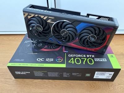 ASUS ROG Strix GeForce RTX 4070 SUPER OC 12GB   Wie neu OVP + Restgarantie