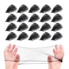 20 PCS Brown Bun Hair Nets Stretchy Elastic Edge Mesh Invisible Hairnet