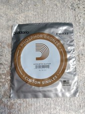 D'Addario PB032 Single Phos Bronze .032 Acoustic Guitar String Custom Gauge