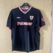 Athletic Bilbao Black Away Football Shirt 2013/14 Tailored By Umbro Size Large