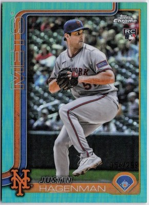 2025 Topps Chrome Update #USC61 Justin Hagenman Teal Refractors #/299 RC