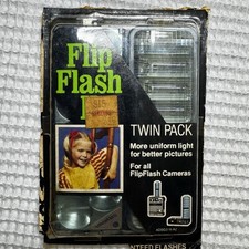 Vintage GE Flip Flash II Lot of 3 Camera Flashes 2 Packaged 1 Loose Untested