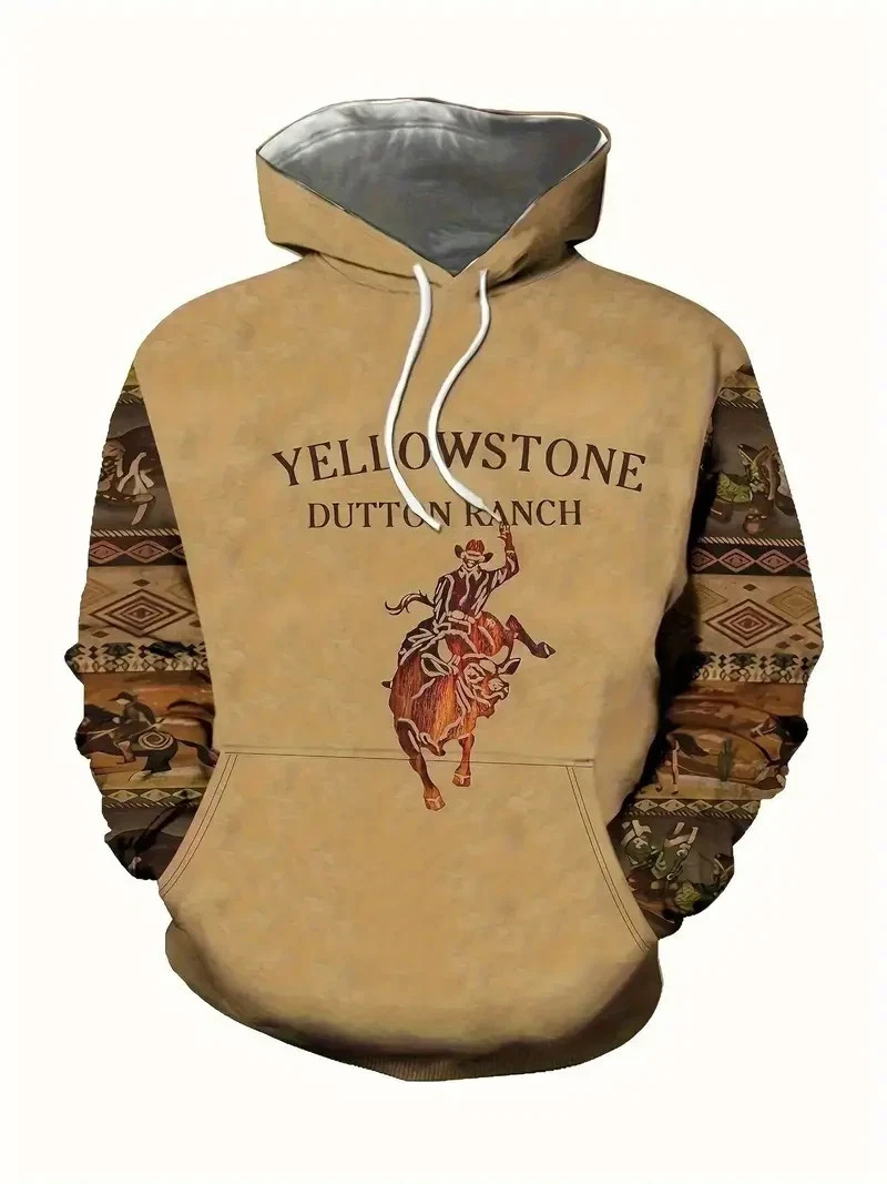 Men's Western Aztec Sweatshirts Pullover Hoodie COWBOY COZY BIG SIZE 2XL