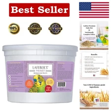 5 lb Gourmet Daily Diet Pellets for Parakeets - Nutritionally Complete, USA-Made