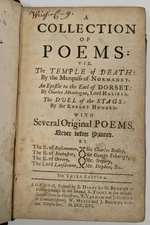 1716 A Collection of Poems Temple of Death 3rd Ed Dryden Rochester Sammelband
