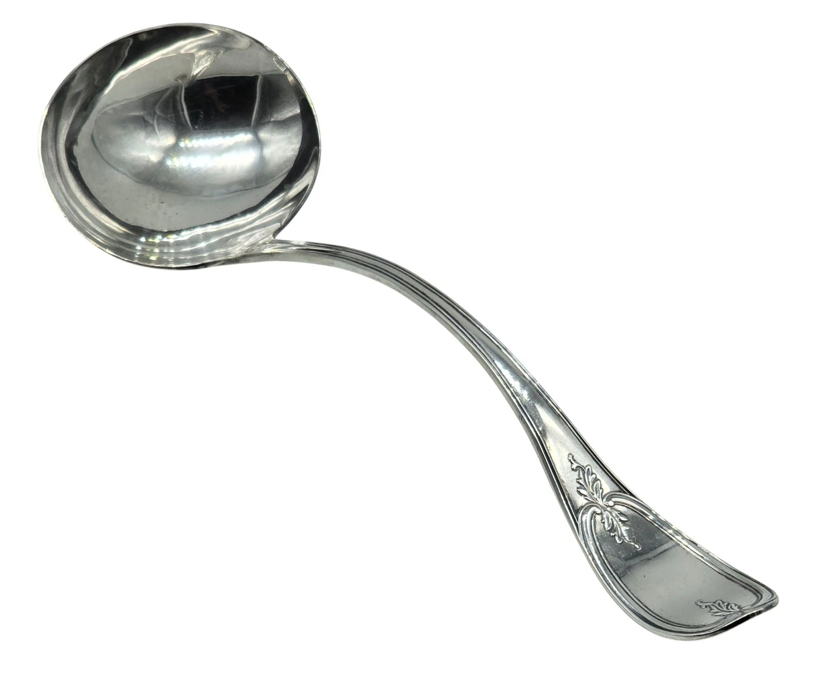 Vintage REED & BARTON Silver Plate Punch Serving Ladle OLIVE