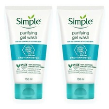 Simple Daily Skin Detox Purifying Face Gel Wash 150ml Pack of 2