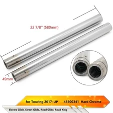 Chrome 49mm 22 7/8" Fork Tubes 45500341 for Harley Touring Street Glide 17-23