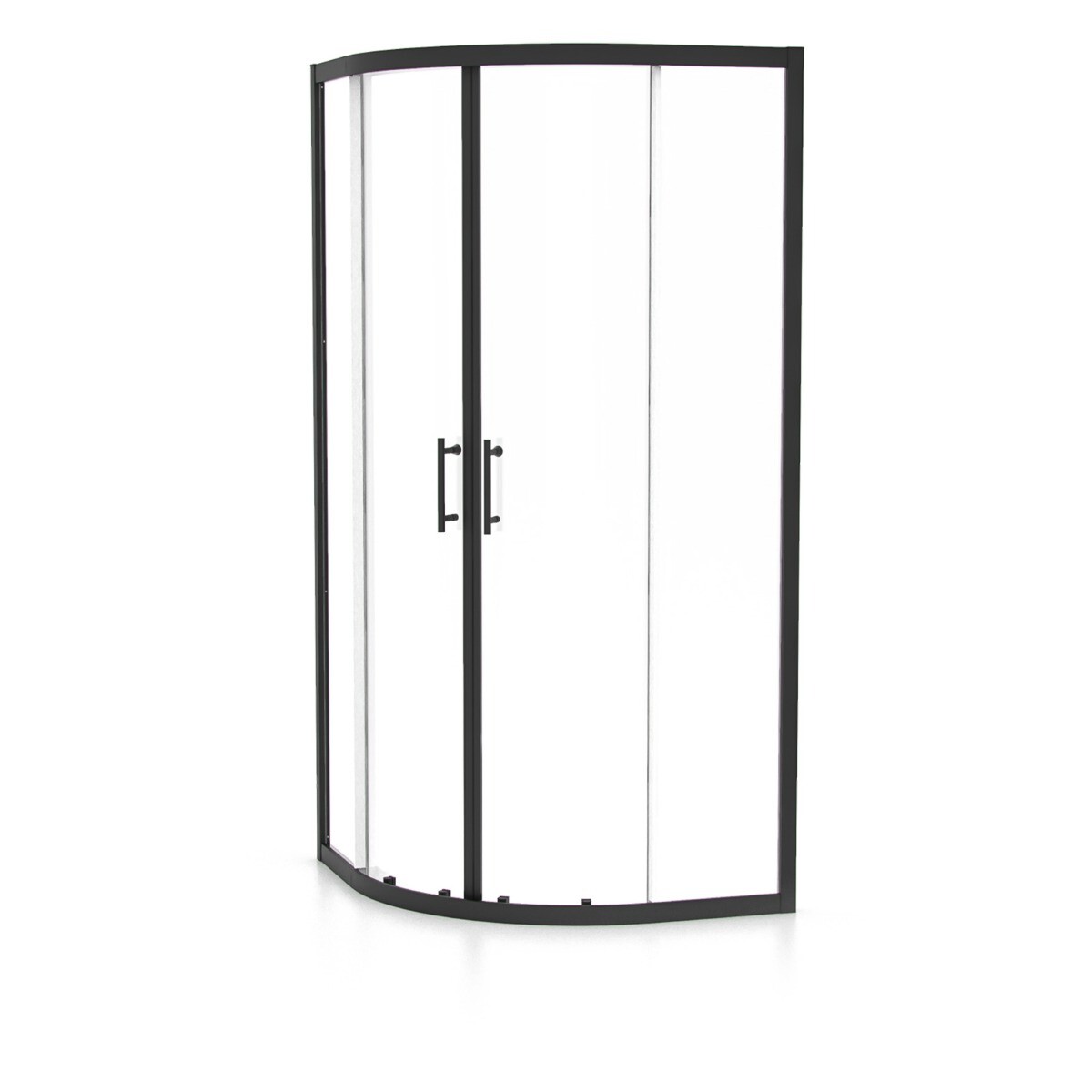 Saturn Black Framed Quadrant 1850 x 870 Corner Shower Enclosure & Tray