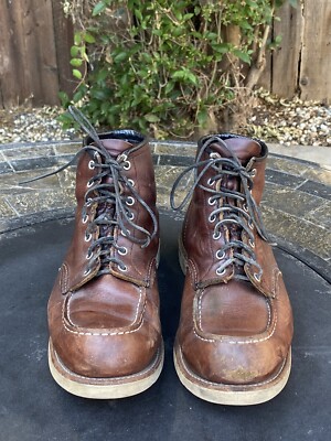 Red Wing 8138 Heritage Mens‎ Brown Leather Moc Toe Work Boots USA Size 12 Men main image 2