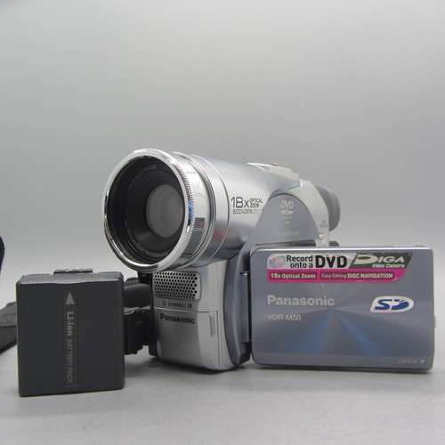 Panasonic VDR-M50 Handheld Mini DVD Camcorder Silver Tested