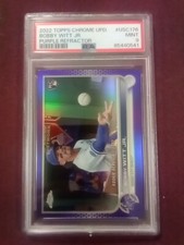 2022 Topps Update Chrome Bobby Witt Jr PURPLE Refractor Rookie True RC PSA 9