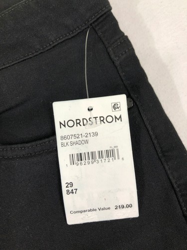 Pantalones de mezclilla para mujer Paige Gemma tiro alto pierna cigarrillo talla 29 negro sombra nuevos con etiquetas - Imagen 14 de 19