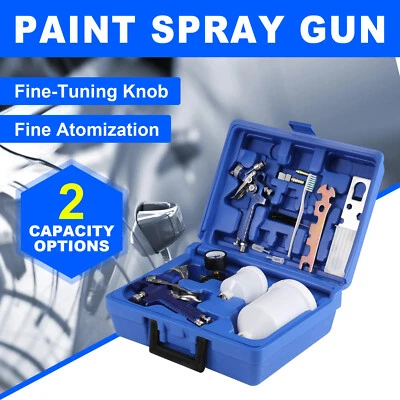 H-YEEU Lot de 2 Pistolets à peinture HVLP avec buse de 0,8 + 1,4mm