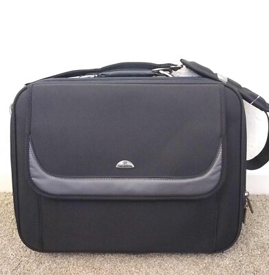 Samsonite Black Nylon Padded Briefcase Fits 17'' Laptop Tablet Bag Case