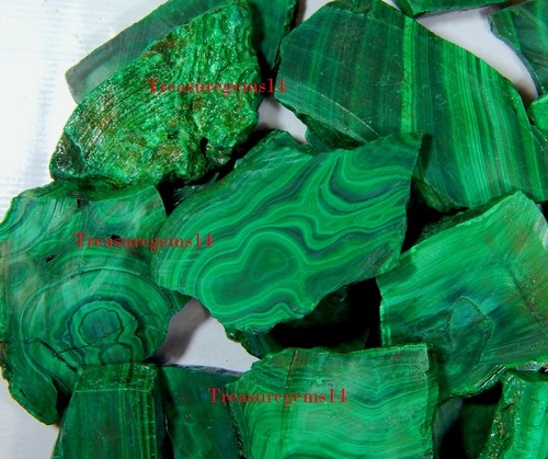 1250 Crt NATURAL ANTIQUE DESIGNER GREEN MALACHITE ROCK ROUGH SLAB,TILE GEMSTONE - Picture 1 of 4