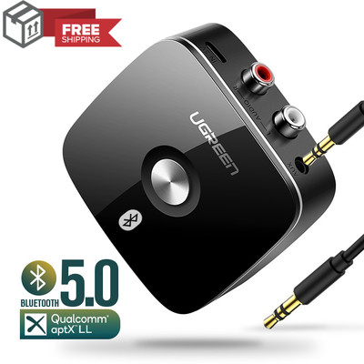 Ugreen Bluetooth RCA Receiver 5.0 aptX LL 3.5mm Jack Aux Wireless Adapter Music