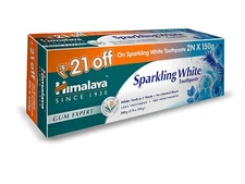 Himalaya Sparkling White Toothpaste - Whiter Teeth in 2 Weeks -300Gm -Free Ship