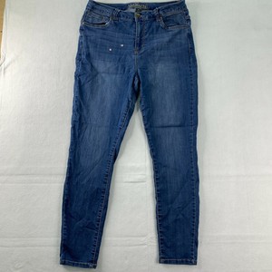 Massini High Rise Skinny Jeans Women's 14 Blue Cotton Blend Flower  Embroidered | eBay