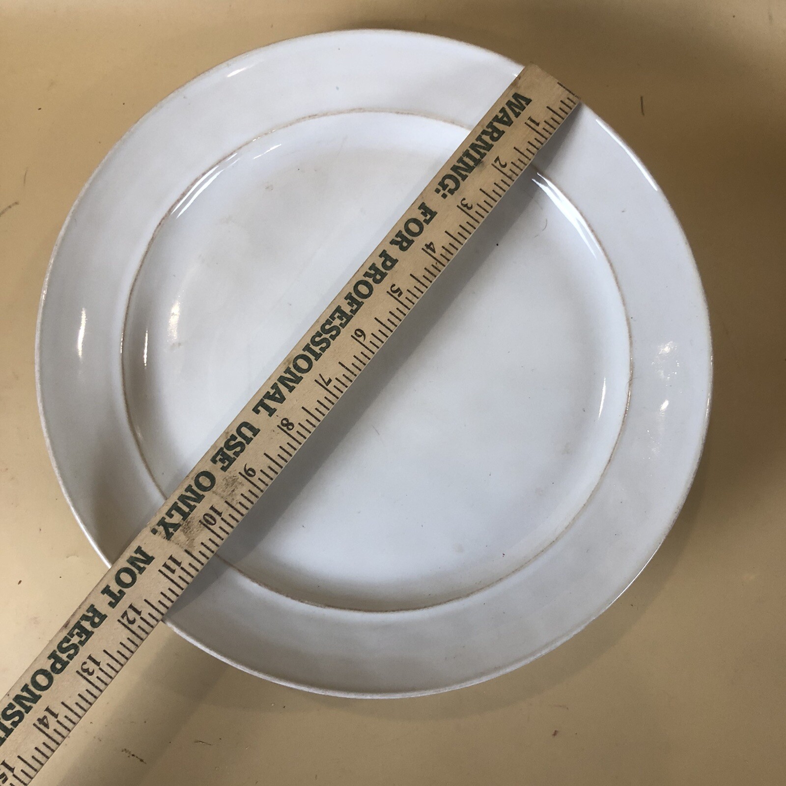 SET (5) Pottery Barn Portugal CAMBRIA STONE WHITE Dinner Plates 113/4