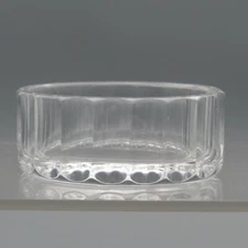 Vintage Ribbed Oval Paneled Salt Cellar