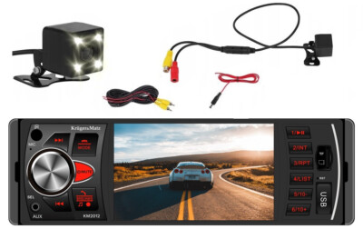 Kruger&Matz KM2012 Autoradio 1DIN MP4 SD USB Bluetooth LCD 4'' + Rückfahrkamera