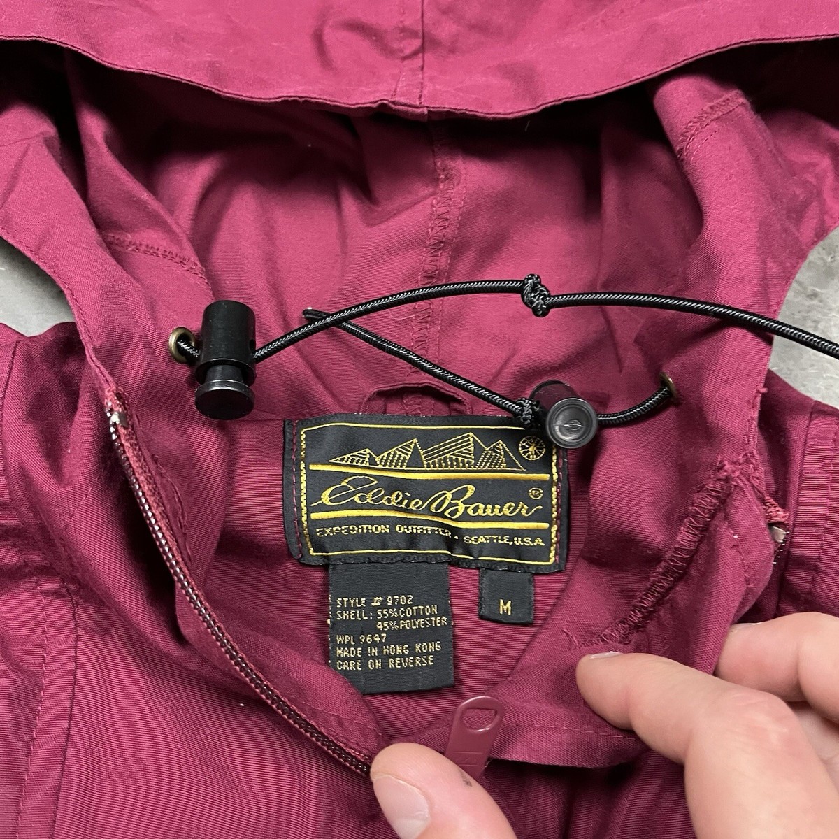 Vintage 80s 90s Eddie Bauer Anorak Pullover Jacket Red M | eBay
