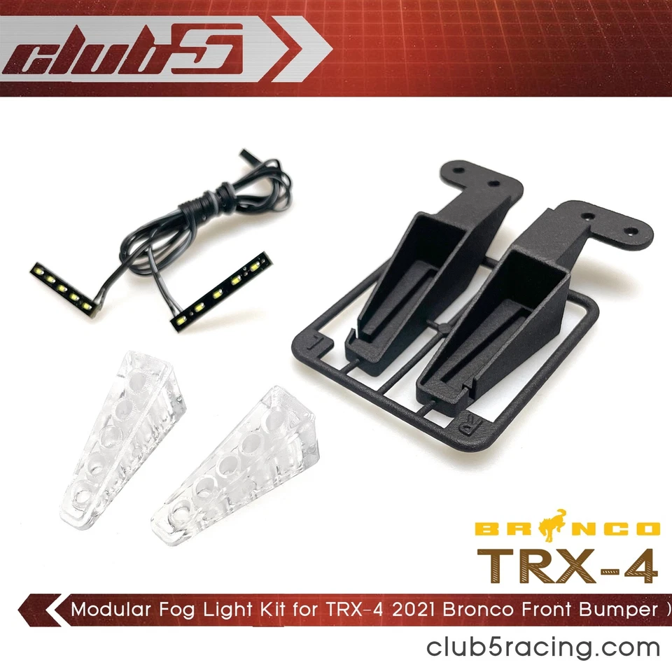 Modular Fog Light Kit (10 LEDs ) for Traxxas TRX-4 2021 Bronco Front Bumper - Image 2 of 4
