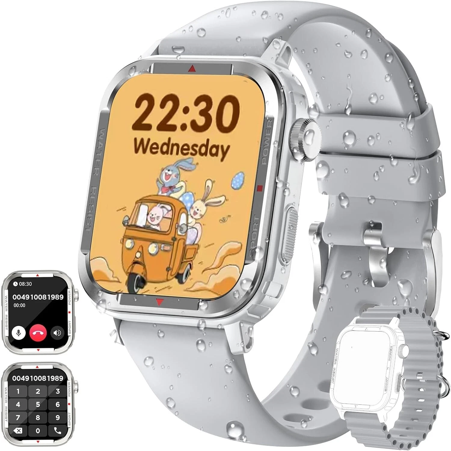 Smart Watch Women Men Phone Function Wristwatch Watch for iPhone Samsung Tab
