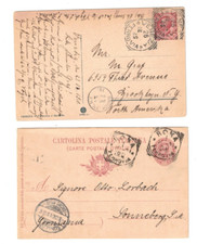ITALY 1909/10 Postcards, cds VENEZIA & ROMA     (2 cards)