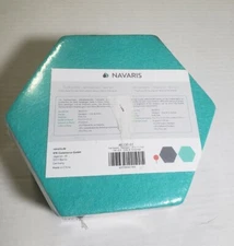 Navaris Hexagon Felt Board Tiles 6ct Memo Bulletin BoardsW/Pushpins 5.9 x 7in