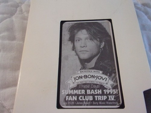 BACKSTAGE WITH JON BON JOVI THESE DAYS SUMMER BASH 1995 FAN CLUB TRIP IV VHS - Picture 4 of 6
