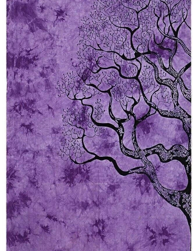 Mandala Árbol Seco Tapiz Algodón Ventana Puerta Cortinas Hippie Boho Panel de Pared Arte Foto 3 de 4