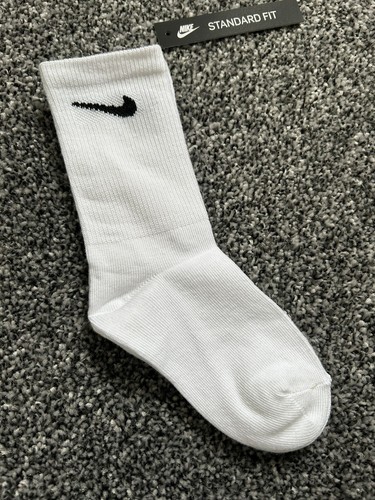 Nike Everyday White Crew Cotton Socks Small Junior Children Kids Infant Boy Girl - Picture 2 of 8