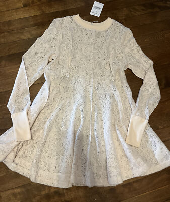 plus size lace dress long sleeve A-line Plus Size Long Sleeves Lace Garden Elegant Vintage Beach Long W –  bridalsew main image 1