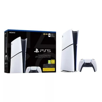 Sony PlayStation 5 Slim Digital Edition 1TB SSD Spielekonsole Weiß NEU OVP