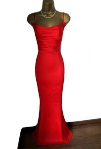 lipsy red cowl neck dress