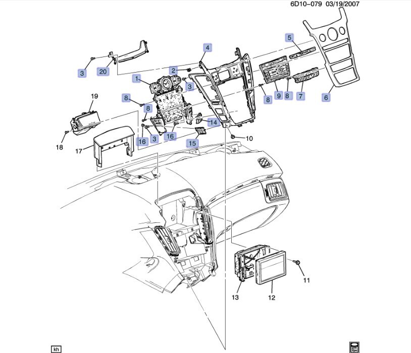 GENUINE GM CADILLAC CTS STEREO CONTROL ASSEMBLY 25960570 eBay