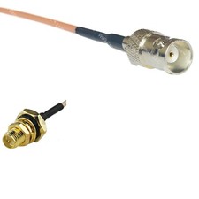 RG316 BNC FEMALE to RP-SMA Female O-Ring RF Cable Rapid-SHIP LOT