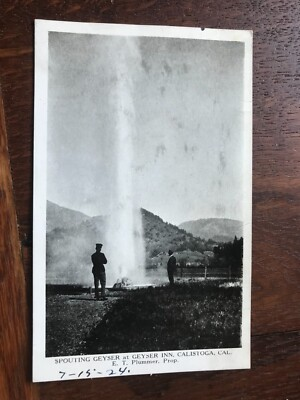 #ad #ad Spouting Geyser at Geyser Inn Calistoga California Postcard $2.00
